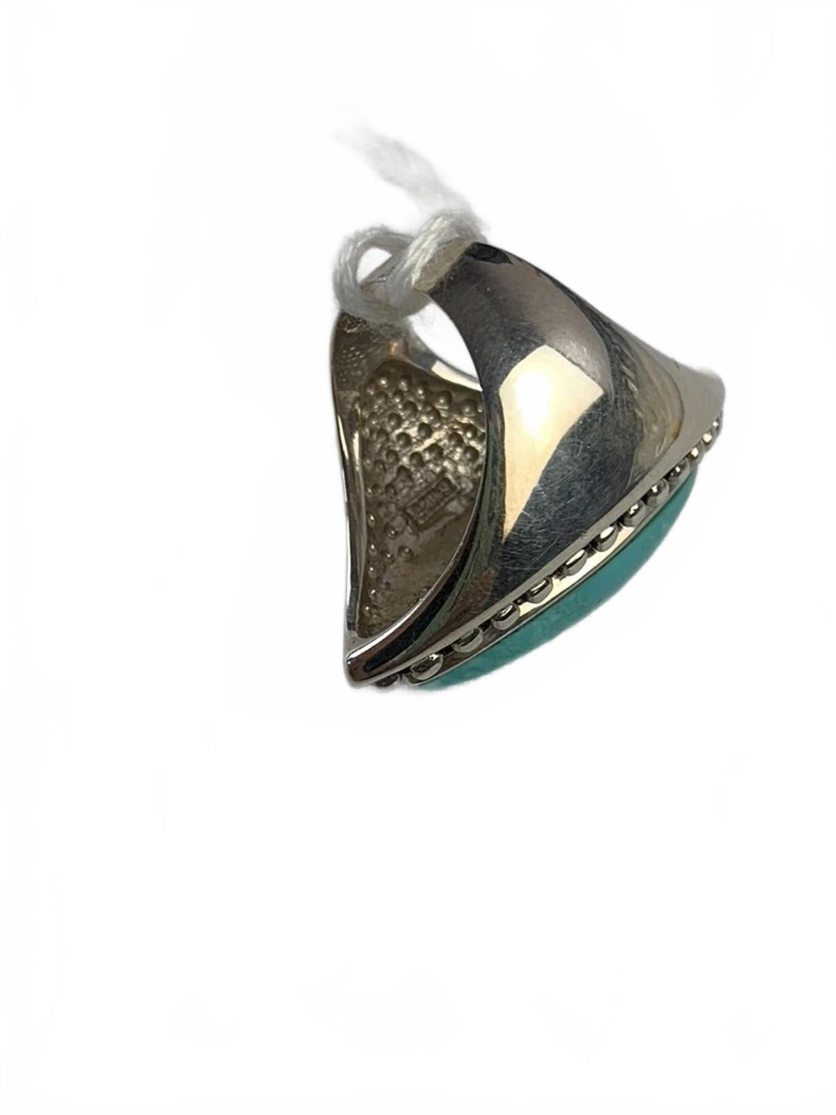 Sally C. Treasures Sterling Silver Turquoise Marquise Ring