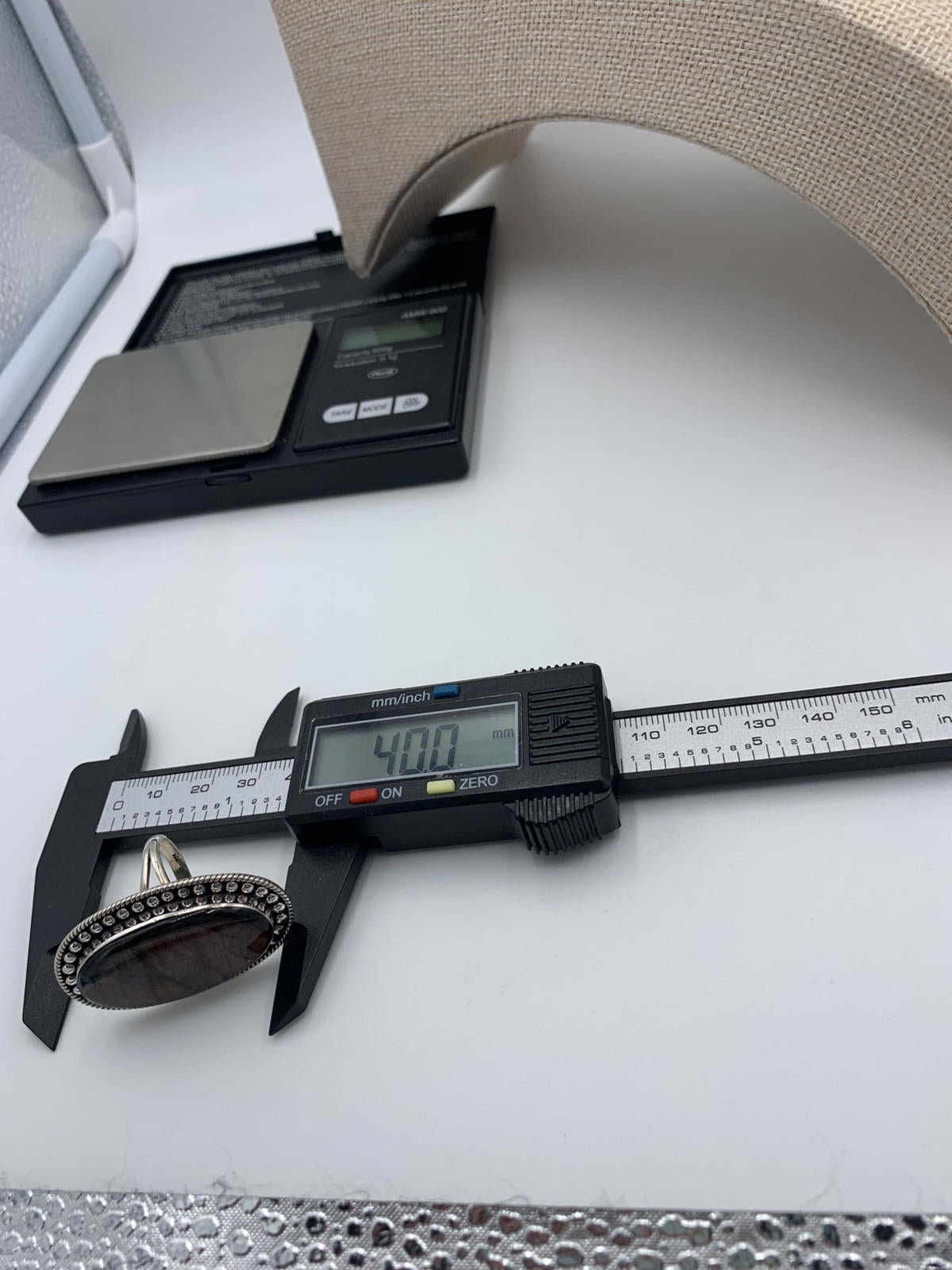 New Old Stock Native American Sterling Silver Large Labradorite Statement Ring