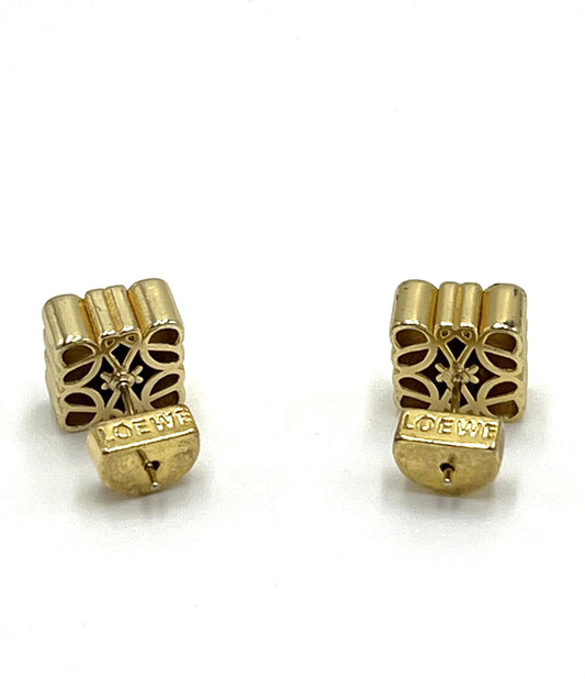 Loewe Goldtone Signature 4-L Design Prism 0.5" Stud Earrings