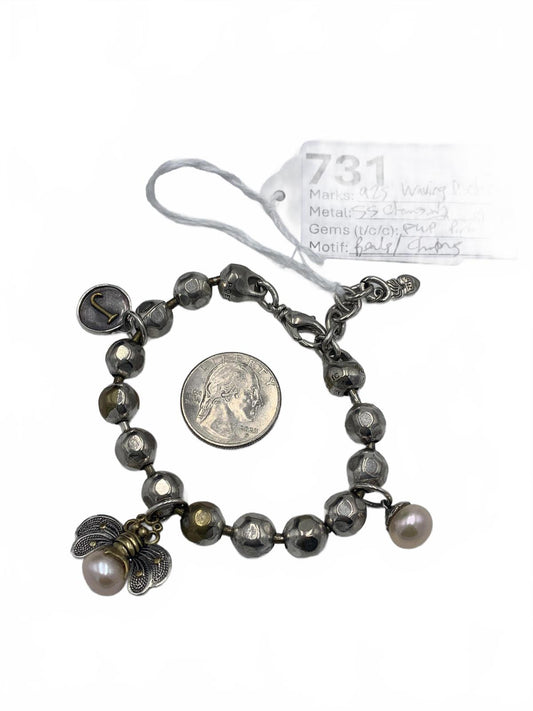 Waxing Poetic Sterling Silver & Gold Plated Beaded Charm Bracelet