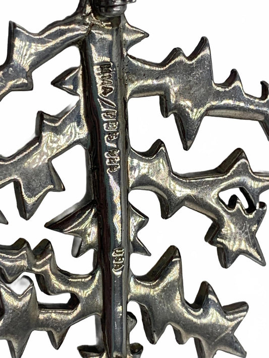 MMA & Forbes/Fabergé Sterling Silver & Cubic Zirconia Tree-motif Brooch/Pendant