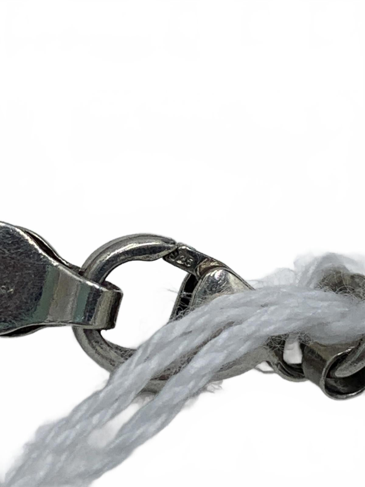 Krementz 925 Sterling Silver 29g Round Link Charm 6.75" Personalized Bracelet