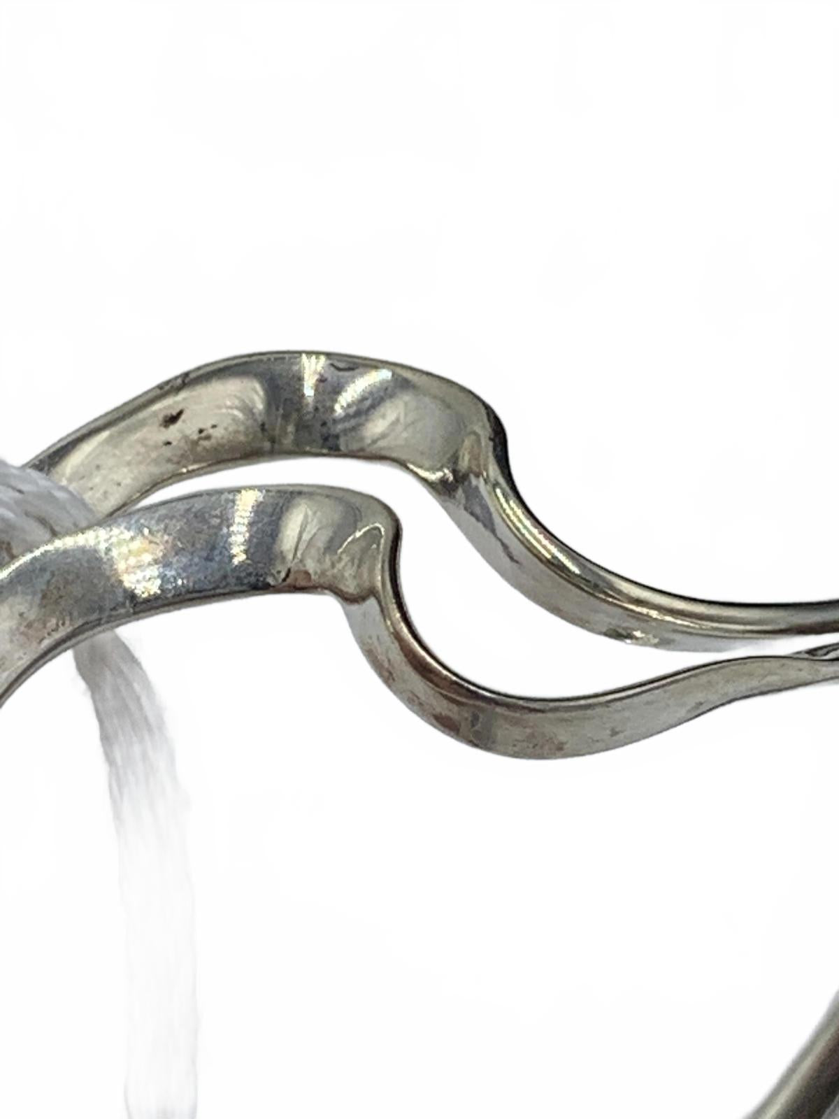 925 Sterling Silver 20g Freeform/Wave Size 6.5 Fine Cuff Bracelet