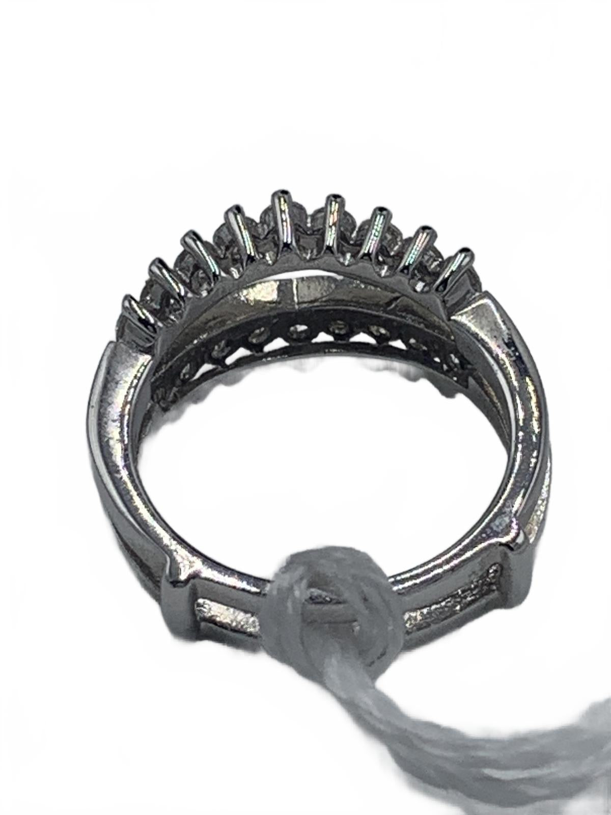 Sterling Silver & Cubic Zirconia Guard Ring