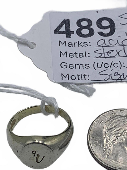 Simple Signet-Style Ring in Sterling Silver