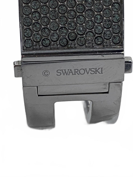 Swarovski Silvertone Crystal Pave 6.75" Intervalle bangle hinged CJ Bracelet