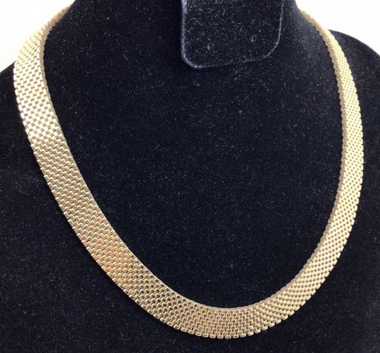 Vintage Nanasi 1/20 12K Gold Filled Mesh Collar Necklace