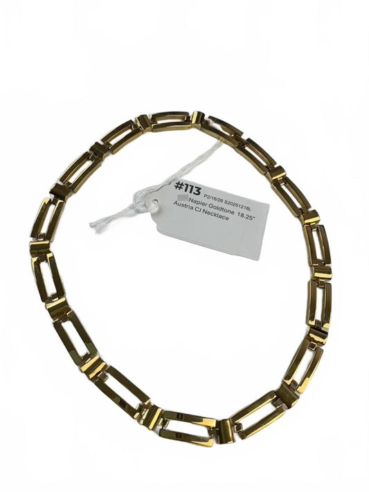 Napier Austria Goldtone Open Link Necklace