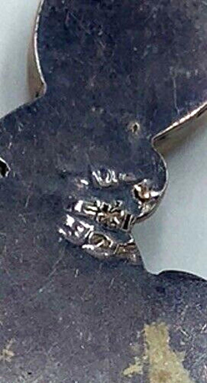 Vintage Taxco Mexico Large Cross Pendant Solid Sterling Silver Southwestern