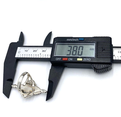 New Old Stock Native American Kingman Pink Dahlia Turquoise Sterling Silver Ring