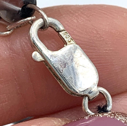 Nate & Etan Agate Crystal Hematite Gemstone Beaded Sterling Silver Necklace 30"