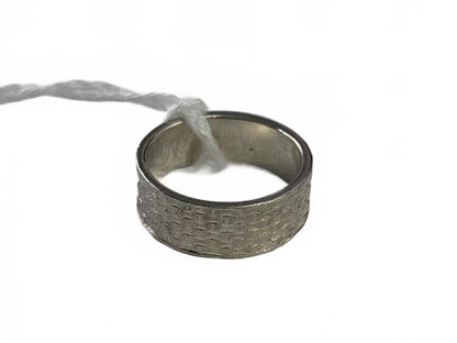 Milor Italy 925 Sterling Silver Textured/Basket Weave Ring