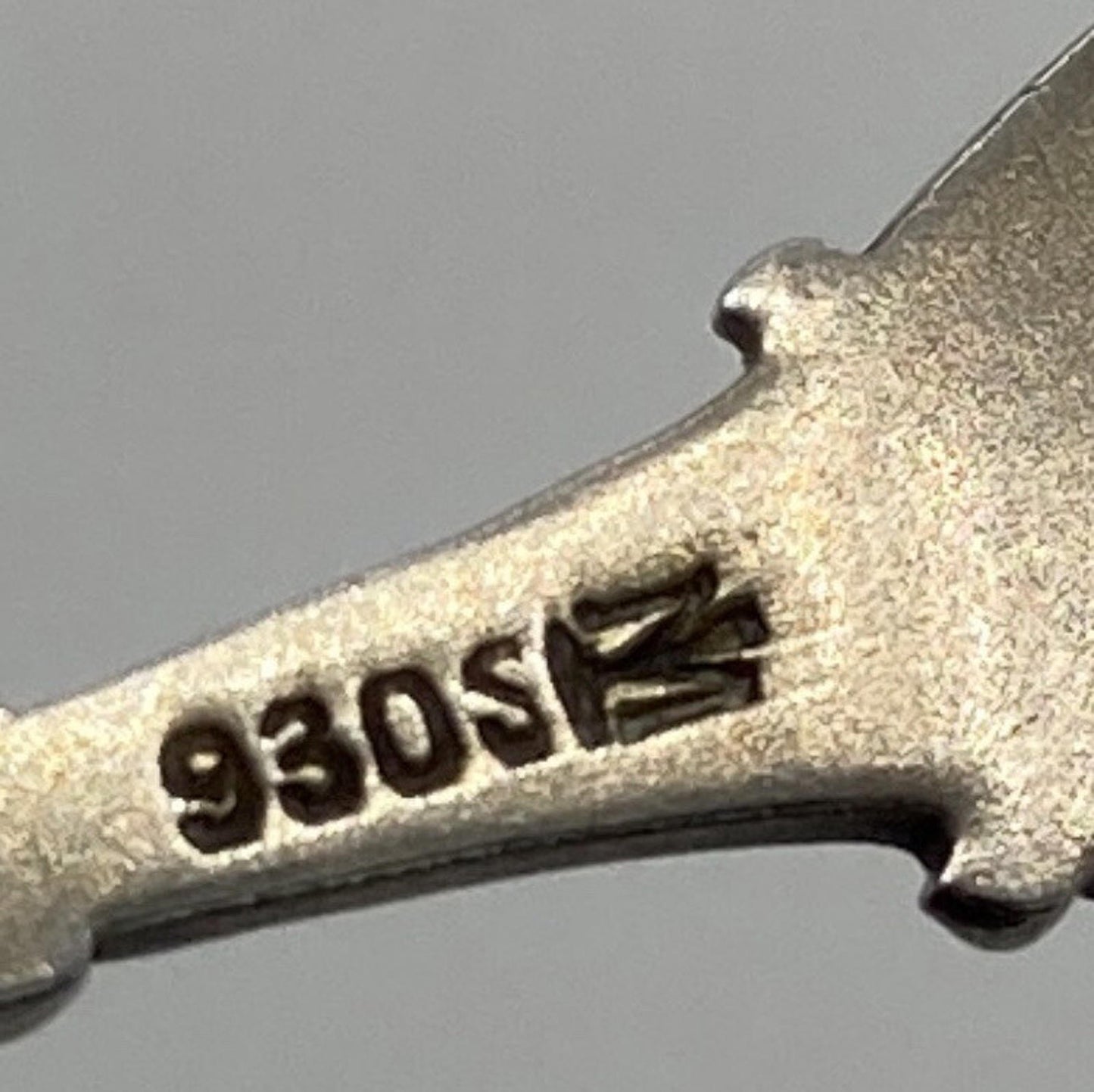 ANTIQUE Marius Hammer 930 Silver Coats of Arms NORWAY Crest Crown Lion FORK