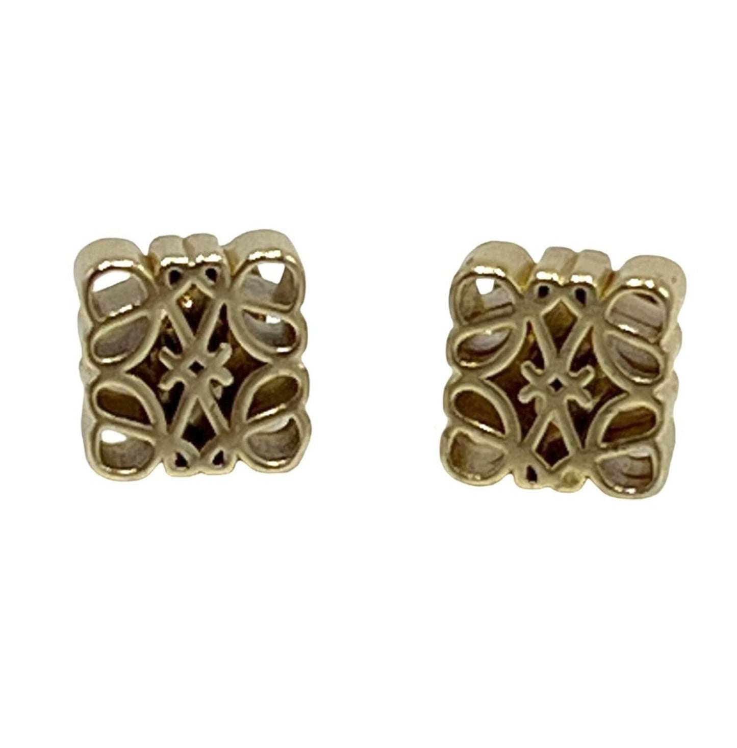 Loewe Goldtone Signature 4-L Design Prism 0.5" Stud Earrings