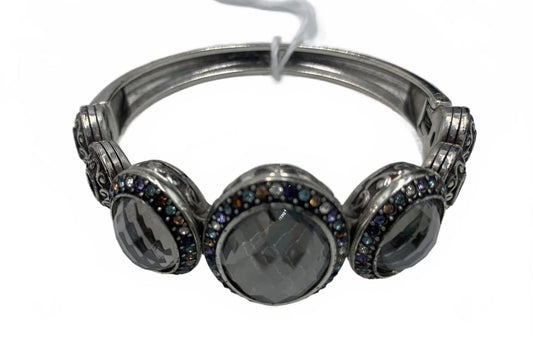 Brighton Silvertone Crystal Luminescence retired 7 CJ Bracelet