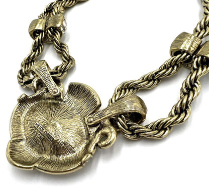 Heidi Daus Chain of Event Clear Large Crystal Chain Necklace Runway