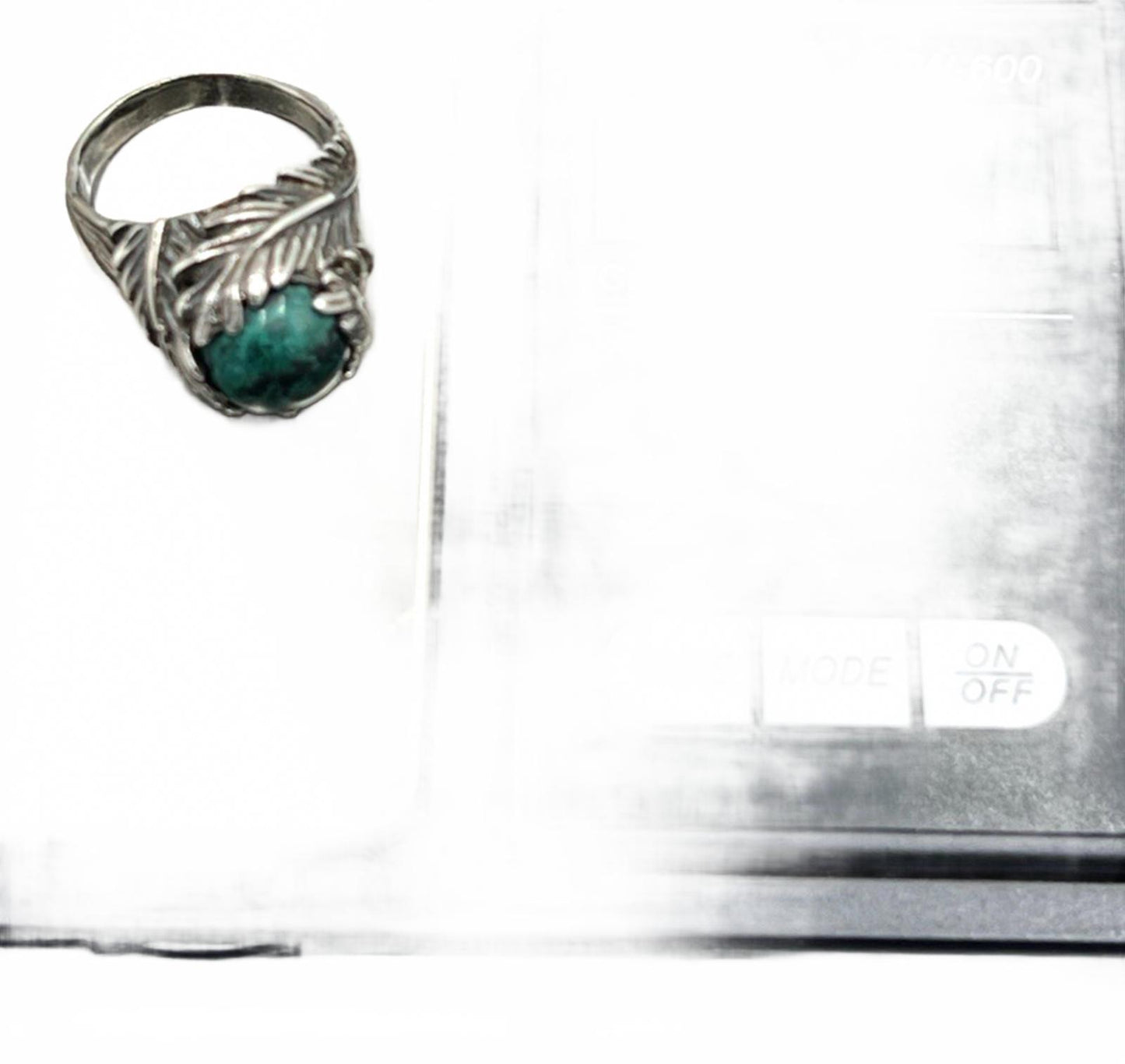 Vintage Sterling Silver Native/southwestern Handcrafted Green Turquoise Ring