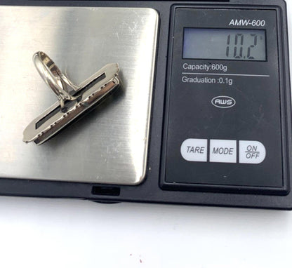 New Old Stock Native American Navajo Labradorite Sterling Silver Ring 9.5