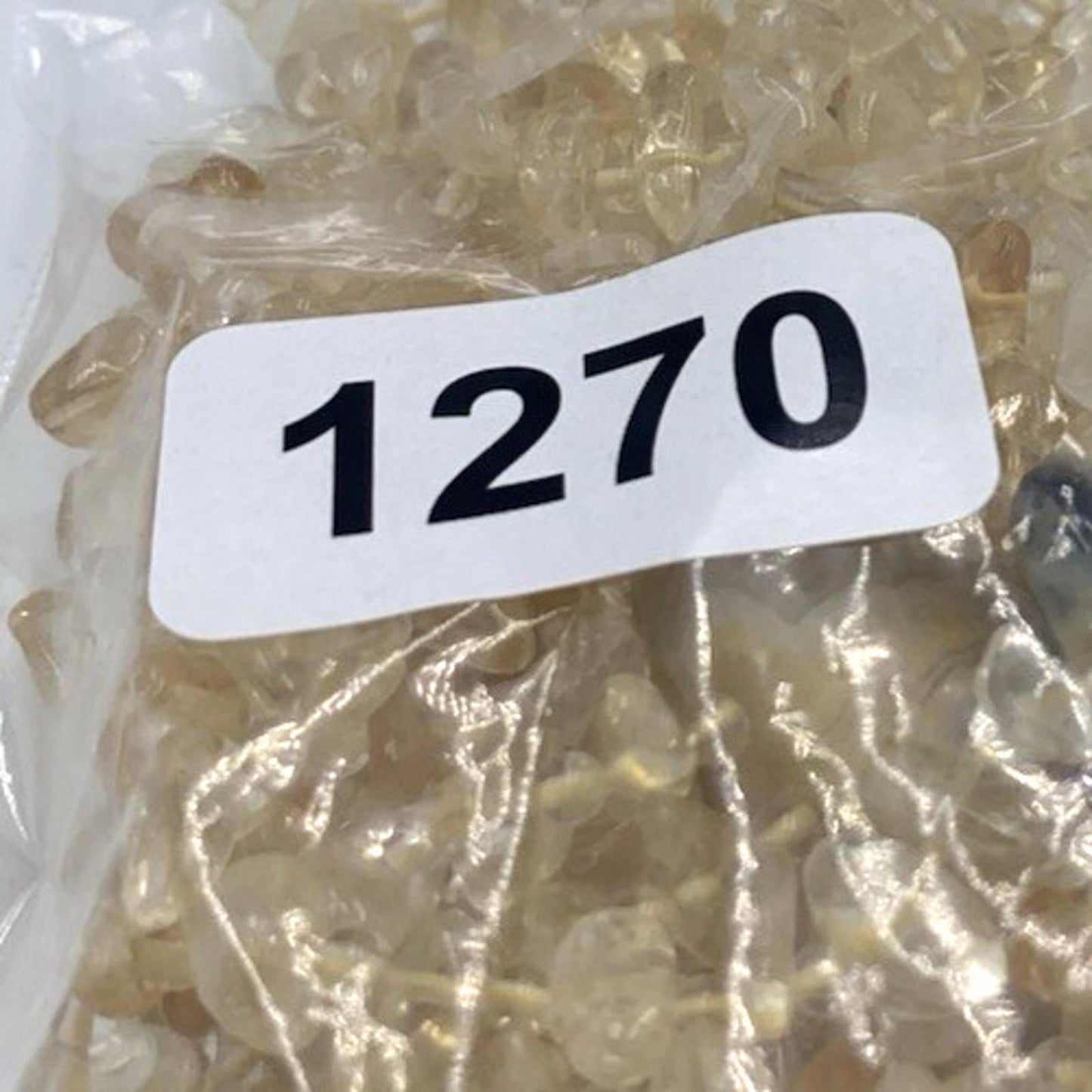 Multi Six Strand Citrine Large Agate Stone Sterling Silver Clasp Necklace 20.5"