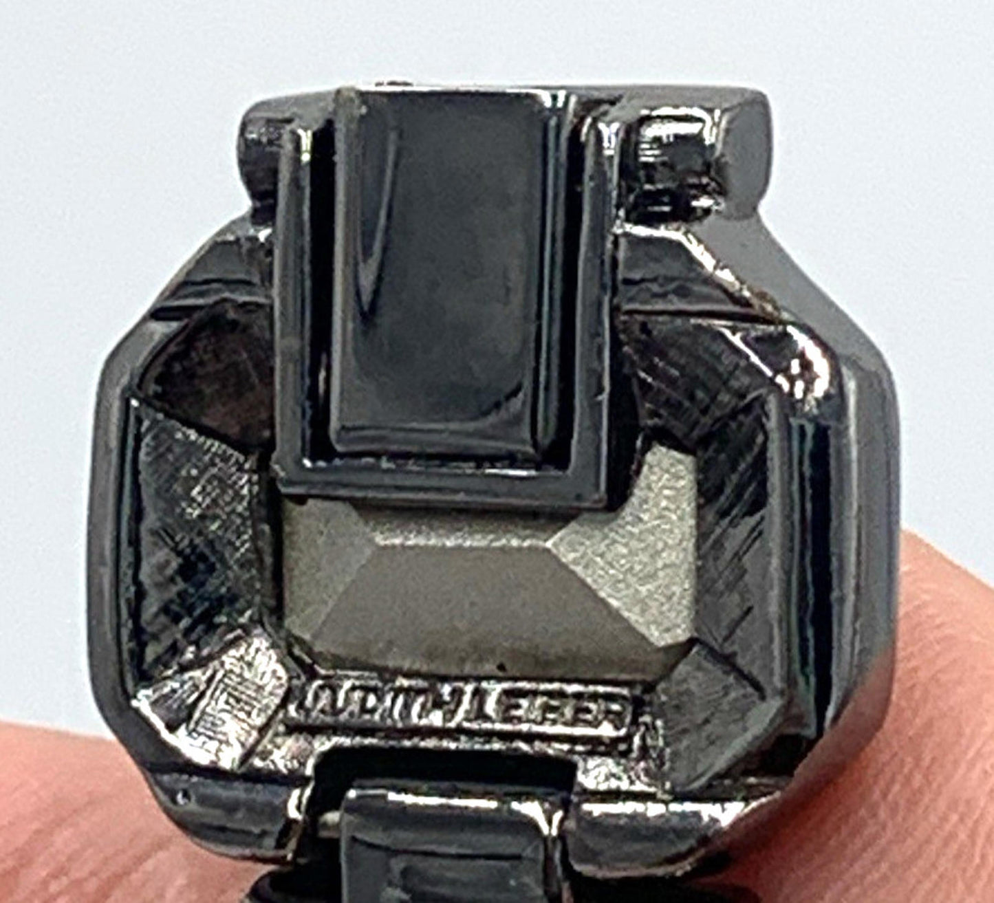 Vintage JUDITH LEIBER Champagne Tone Rhinestone Statement Runway Bracelet 7.5”