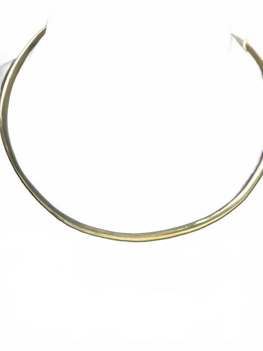 Sterling Silver Omega Flat Choker Necklace Marked "M"