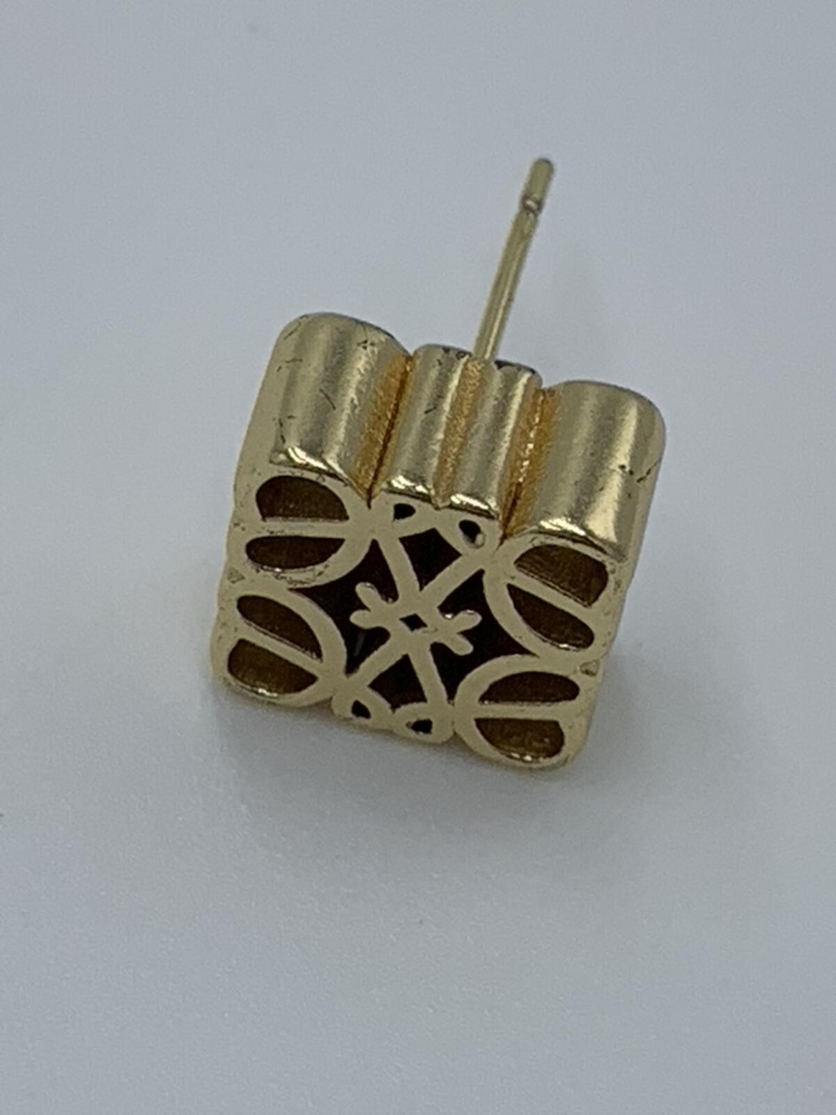 Loewe Goldtone Signature 4-L Design Prism 0.5" Stud Earrings
