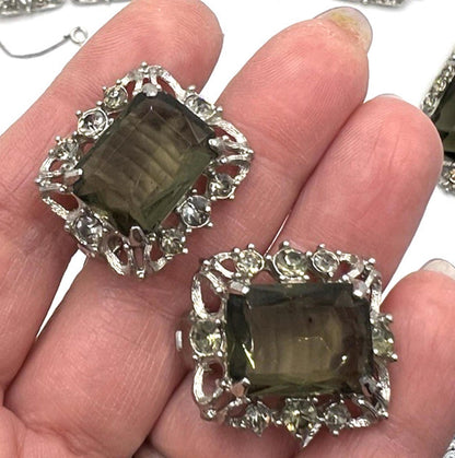 Sarah Coventry Celebrity Brooch Earrings Bracelet Set
