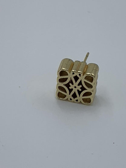 Loewe Goldtone Signature 4-L Design Prism 0.5" Stud Earrings