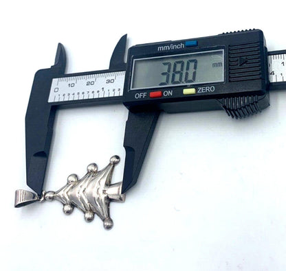 Vintage Stamped 925 Thailand Sterling Silver Christmas Tree Charm Pendant 6gr