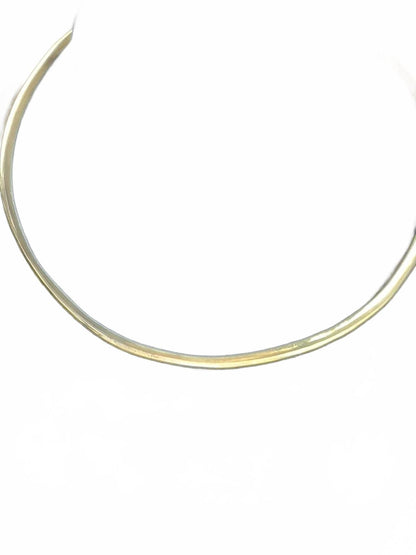 Sterling Silver Omega Flat Choker Necklace Marked "M"