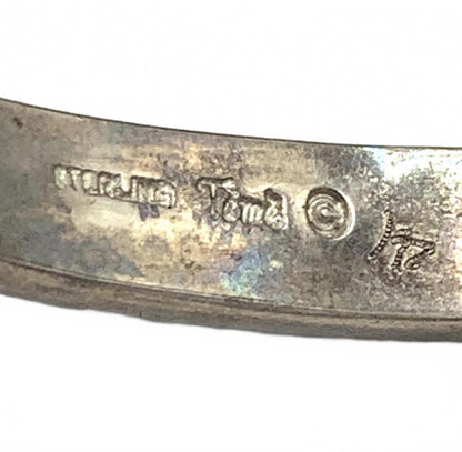 TEME New Mexico Navajo Vintage Inlaid Opal Lapis Open Cuff Bracelet 6.25"