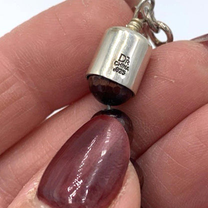 Vintage Set Jay King DTR Sterling Silver Tiger’s Eye Faceted Necklace & Earrings