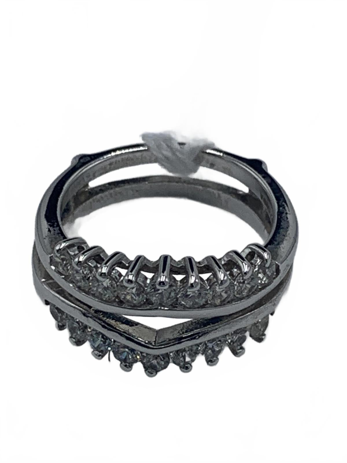Sterling Silver & Cubic Zirconia Guard Ring