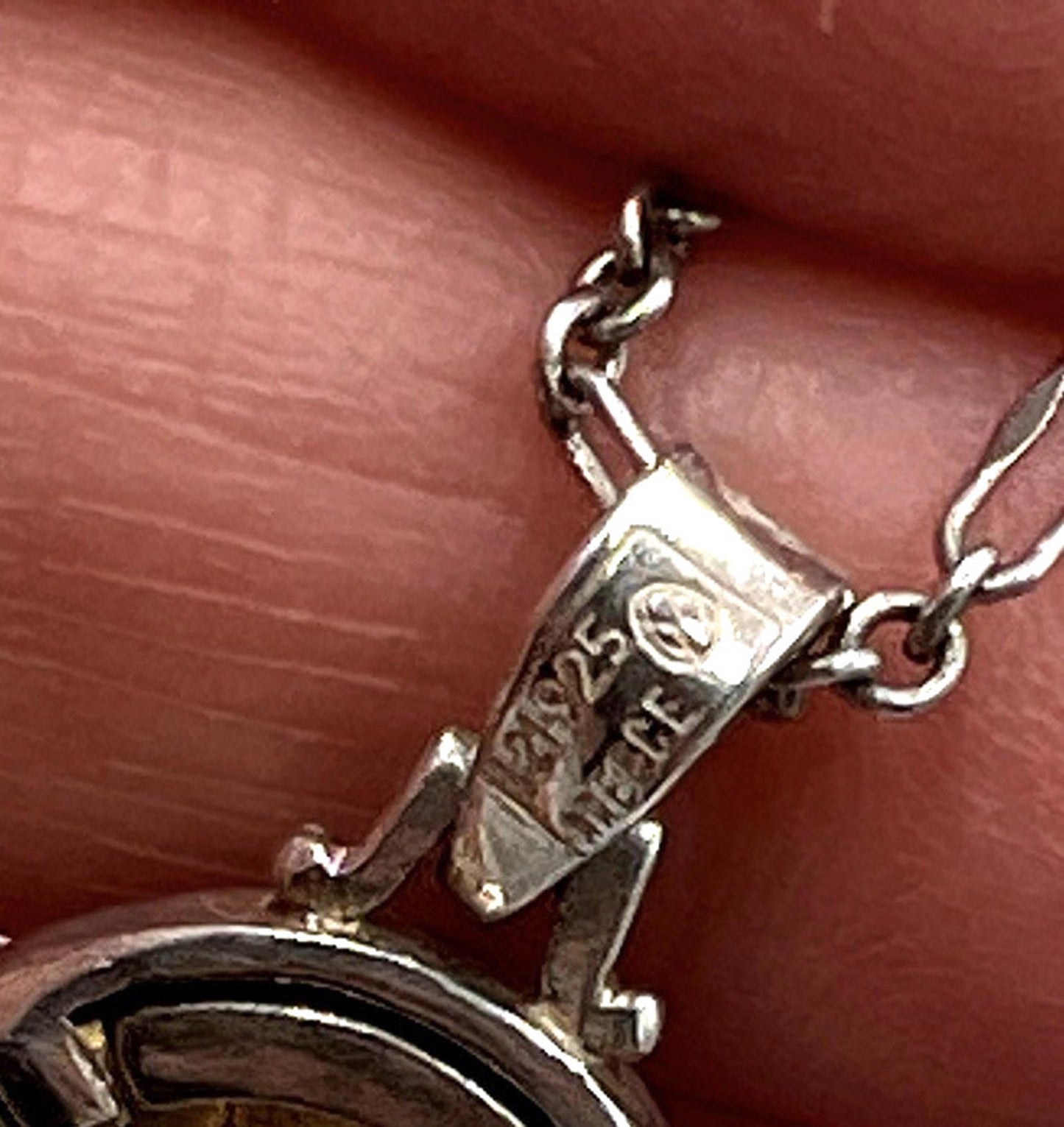 Ilias Lalaounis 18K Gold Coin Pendant Set in Sterling Silver
