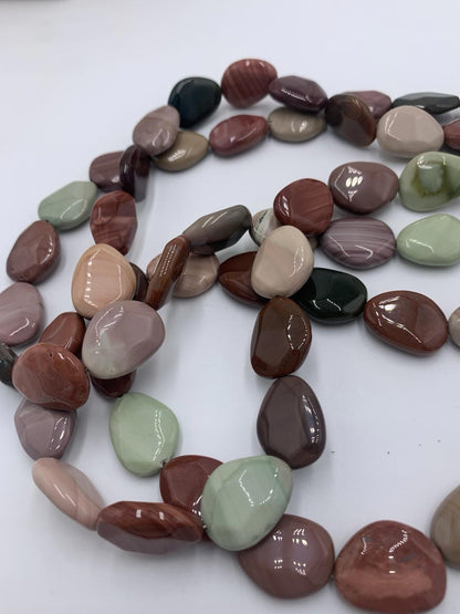 New Old Stock Jay King DTR Multi Color Jasper Sterling Silver 3 Strand Necklace