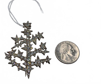 MMA & Forbes/Fabergé Sterling Silver & Cubic Zirconia Tree-motif Brooch/Pendant