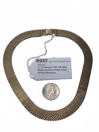 1/20 12K Gold Filled Nanasi mesh collar Necklace