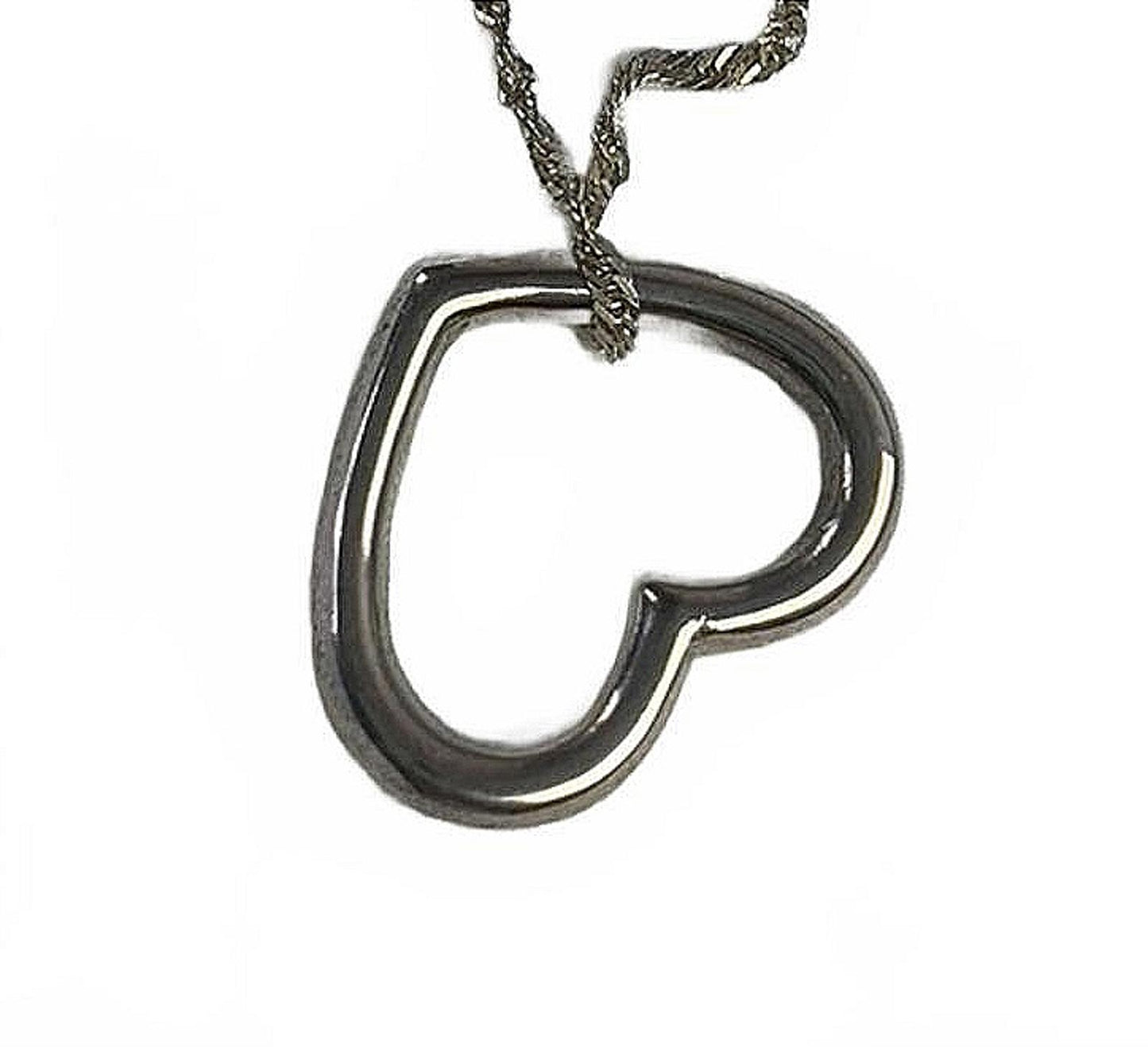 Italy 925 Sterling Silver Heart Pendant & Necklace