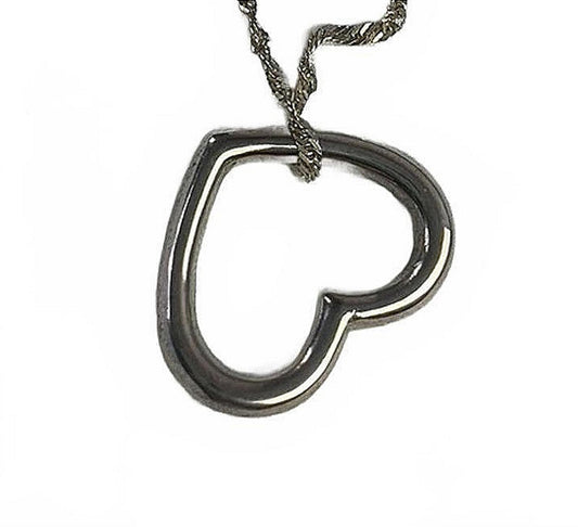 Italy 925 Sterling Silver Heart Pendant & Necklace