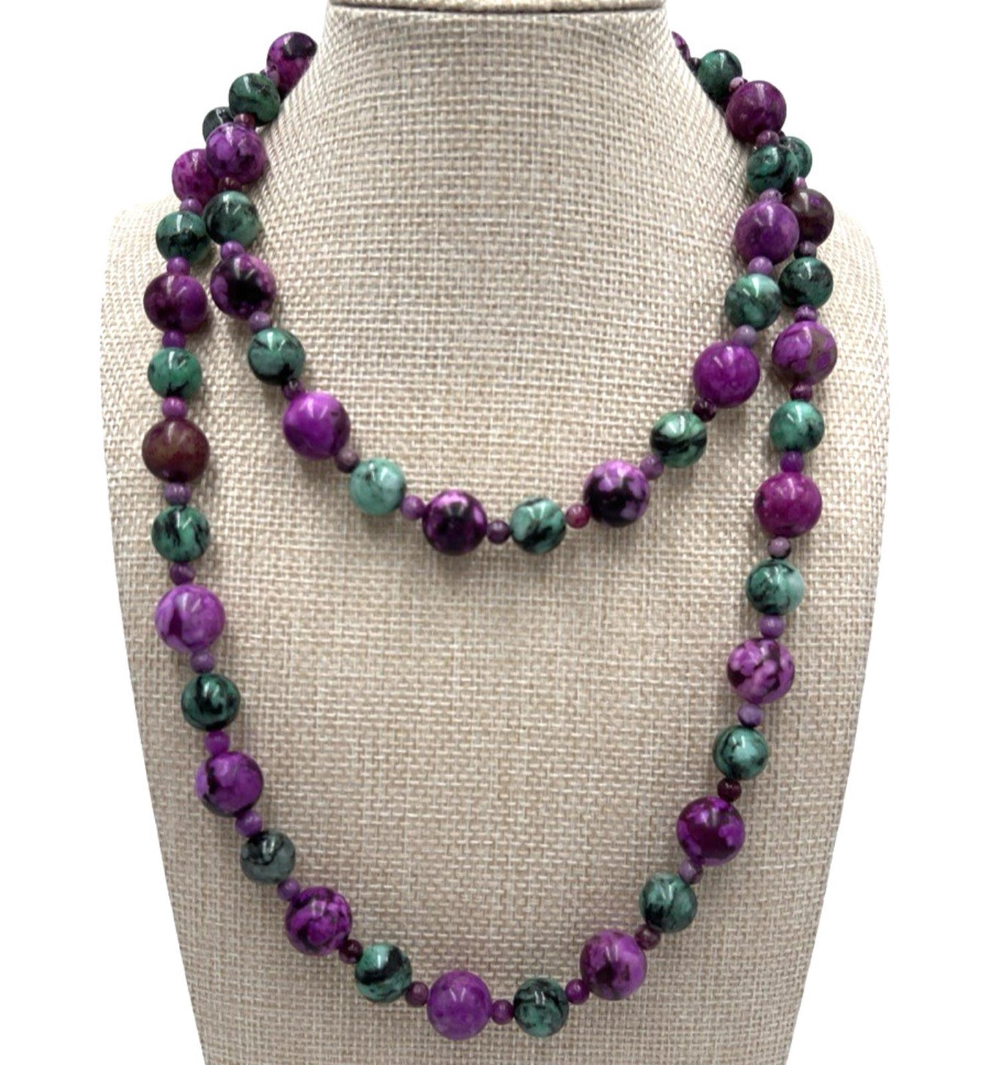 DTR Mine Finds By Jay King Green Pink Epidote Sterling Silver Necklace 35"