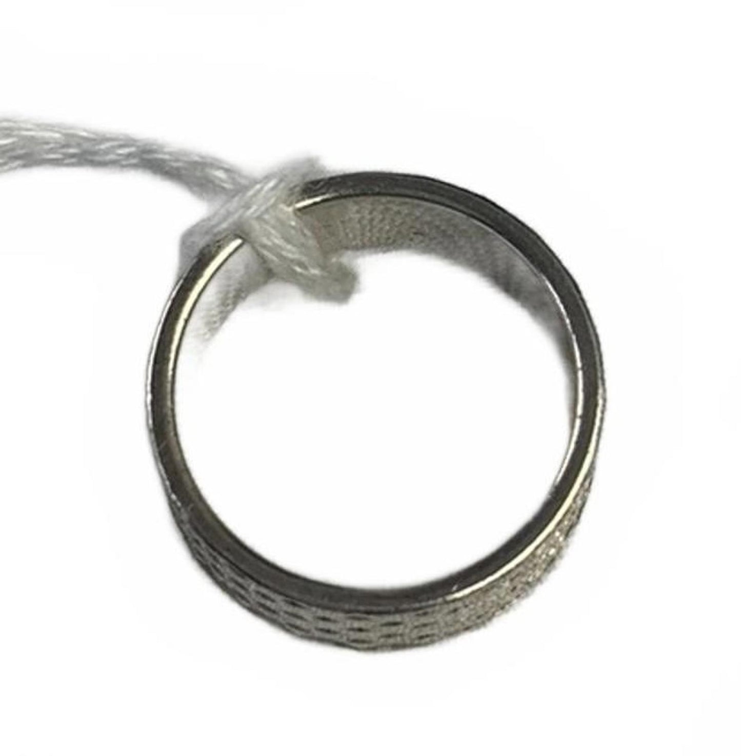 Milor Italy 925 Sterling Silver Textured/Basket Weave Ring