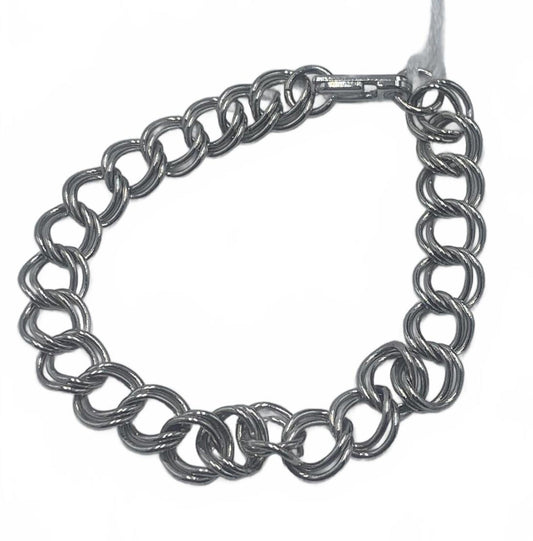 Balfour Sterling Sterling Silver Open/Double Link 7" Fine Scissor Clasp Bracelet