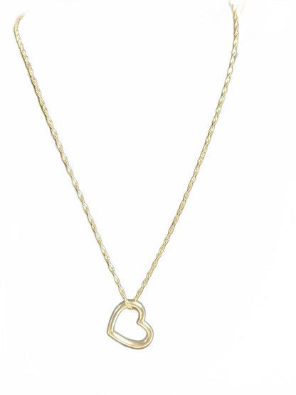 Italy 925 Sterling Silver Heart Pendant & Necklace