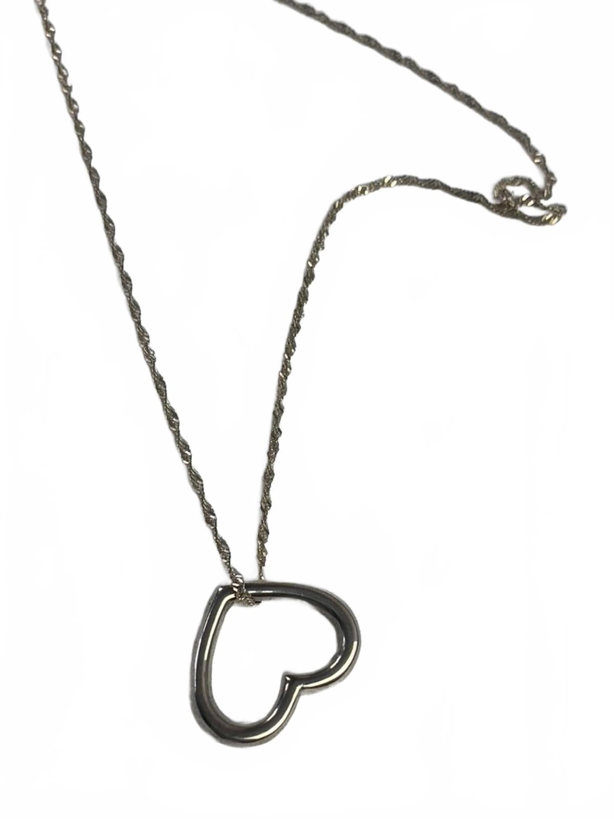 Italy 925 Sterling Silver Heart Pendant & Necklace