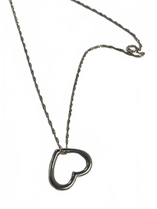 Italy 925 Sterling Silver Heart Pendant & Necklace