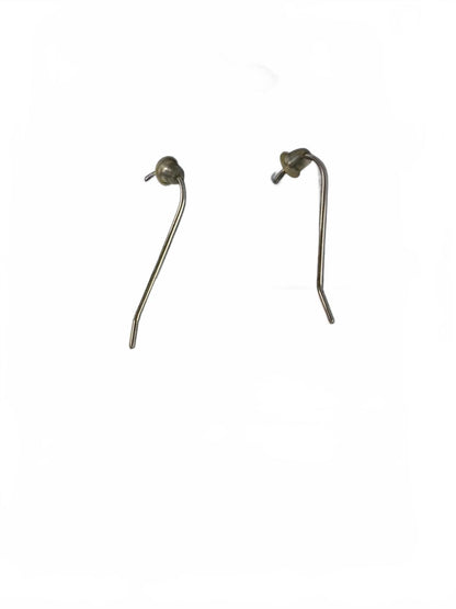 925 Sterling Silver Engraved Teardrops Floral Articulated Dangle Hook Earrings