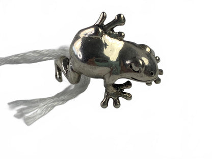 SL 925 Sterling Silver Climbing Frog Ring