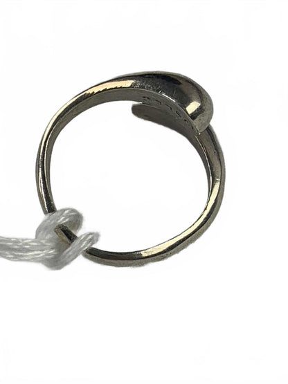 LEC 925 Sterling Silver Teardrop Barbels Ring