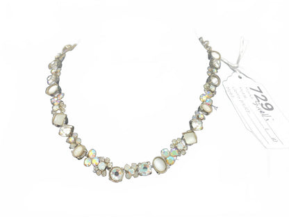 Sorrelli White Rhinestone and Aurora Borealis Necklace