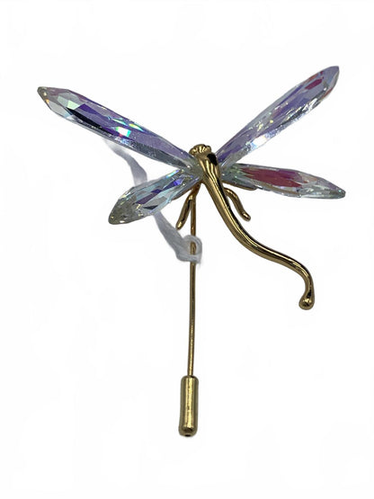 Swarovsky Crystal Gold-Over-Sterling Silver Stick-pin